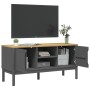 Mueble de TV FLORO madera maciza de pino gris 114x43x55 cm en Muebles TV | Comprar online en Foru.es