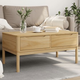 Mesa de centro FLORO madera de pino marrón cera 99x55,5x45 cm en Mesas de centro | Comprar online en Foru.es