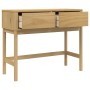 Mesa consola FLORO madera maciza de pino marrón 89,5x36,5x73 cm en Mesas auxiliares | Comprar online en Foru.es