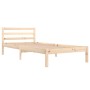 Estructura de cama de madera maciza de pino 90x200 cm de vidaXL, Camas y somieres - Ref: Foro24-810415, Precio: 67,22 €, Desc...