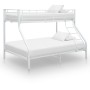 Estructura de litera de metal blanco 140x200 cm/90x200 cm de vidaXL, Camas y somieres - Ref: Foro24-287903, Precio: 294,51 €,...