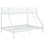 Estructura de litera de metal blanco 140x200 cm/90x200 cm de vidaXL, Camas y somieres - Ref: Foro24-287903, Precio: 294,51 €,...