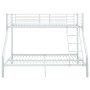 Estructura de litera de metal blanco 140x200 cm/90x200 cm de vidaXL, Camas y somieres - Ref: Foro24-287903, Precio: 294,51 €,...
