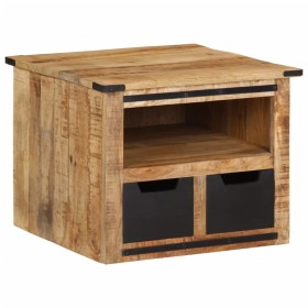 Mesa de centro con cajones madera maciza de mango 50x50x40 cm en Mesas de centro | Comprar online en Foru.es
