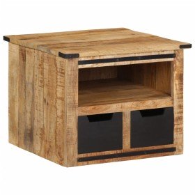 Mesa de centro con cajones madera maciza de mango 50x50x40 cm en Mesas de centro | Comprar online en Foru.es