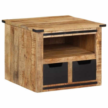 Mesa de centro con cajones madera maciza de mango 50x50x40 cm en Mesas de centro | Comprar online en Foru.es