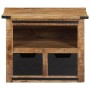 Mesa de centro con cajones madera maciza de mango 50x50x40 cm en Mesas de centro | Comprar online en Foru.es