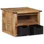 Mesa de centro con cajones madera maciza de mango 50x50x40 cm en Mesas de centro | Comprar online en Foru.es