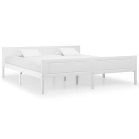 Estructura de cama de madera maciza de pino blanco 180x200 cm de vidaXL, Camas y somieres - Ref: Foro24-322108, Precio: 168,7...