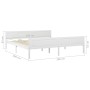 Estructura de cama de madera maciza de pino blanco 180x200 cm de vidaXL, Camas y somieres - Ref: Foro24-322108, Precio: 168,7...