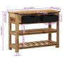 Mesa consola de madera maciza de mango 100x35x75 cm en Mesas auxiliares | Comprar online en Foru.es