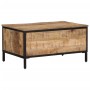 Mesa de centro de madera maciza de mango rugosa 80x50x40 cm en Mesas de centro | Comprar online en Foru.es