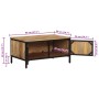 Mesa de centro de madera maciza de mango rugosa 80x50x40 cm en Mesas de centro | Comprar online en Foru.es