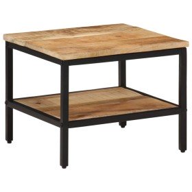 Mesa de centro de madera maciza de mango rugosa 45x45x35 cm en Mesas de centro | Comprar online en Foru.es