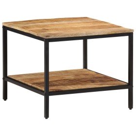 Mesa de centro de madera maciza de mango rugosa 55x55x45 cm en Mesas de centro | Comprar online en Foru.es