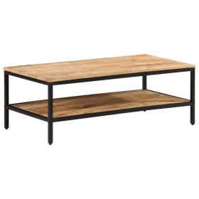 Mesa de centro de madera maciza de mango rugosa 100x50x35 cm en Mesas de centro | Comprar online en Foru.es