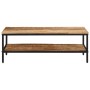Mesa de centro de madera maciza de mango rugosa 100x50x35 cm en Mesas de centro | Comprar online en Foru.es