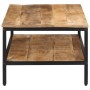 Mesa de centro de madera maciza de mango rugosa 100x50x35 cm en Mesas de centro | Comprar online en Foru.es