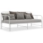 Estructura de sofá cama extraíble de metal blanco 90x200 cm de vidaXL, Camas y somieres - Ref: Foro24-324753, Precio: 149,45 ...