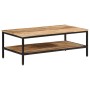 Mesa de centro de madera maciza de mango rugosa 100x50x35 cm en Mesas de centro | Comprar online en Foru.es