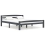 Estructura de cama madera maciza pino gris oscuro 160x200 cm de vidaXL, Camas y somieres - Ref: Foro24-322093, Precio: 175,26...