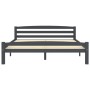 Estructura de cama madera maciza pino gris oscuro 160x200 cm de vidaXL, Camas y somieres - Ref: Foro24-322093, Precio: 175,26...