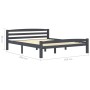 Estructura de cama madera maciza pino gris oscuro 160x200 cm de vidaXL, Camas y somieres - Ref: Foro24-322093, Precio: 175,26...