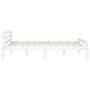 Estructura de cama de madera maciza de pino blanca 140x200 cm de vidaXL, Camas y somieres - Ref: Foro24-322071, Precio: 136,9...