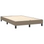 Cama box spring con colchón y LED tela gris taupe 120x200 cm de vidaXL, Camas y somieres - Ref: Foro24-3133145, Precio: 350,8...