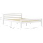 Estructura de cama de madera maciza de pino blanca 140x200 cm de vidaXL, Camas y somieres - Ref: Foro24-322071, Precio: 136,9...