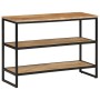 Mesa consola madera maciza de mango rugosa 100x35x70 cm en Mesas auxiliares | Comprar online en Foru.es