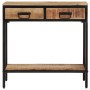 Mesa consola madera maciza de mango rugosa 70x35x70 cm en Mesas auxiliares | Comprar online en Foru.es