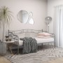 Estructura de sofá cama de metal gris 90x200 cm de vidaXL, Camas y somieres - Ref: Foro24-324763, Precio: 137,25 €, Descuento: %