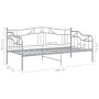 Estructura de sofá cama de metal gris 90x200 cm de vidaXL, Camas y somieres - Ref: Foro24-324763, Precio: 137,25 €, Descuento: %