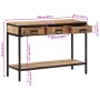 Mesa consola madera maciza de mango rugosa 100x35x70 cm en Mesas auxiliares | Comprar online en Foru.es