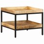 Mesa lateral Marrón 55 x 55 x 45 cm Madera de mango maciza en Mesas auxiliares | Comprar online en Foru.es