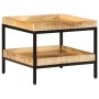 Mesa lateral Marrón 55 x 55 x 45 cm Madera de mango maciza en Mesas auxiliares | Comprar online en Foru.es