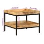 Mesa lateral Marrón 55 x 55 x 45 cm Madera de mango maciza en Mesas auxiliares | Comprar online en Foru.es