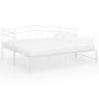 Estructura de sofá cama extraíble de metal blanco 90x200 cm de vidaXL, Camas y somieres - Ref: Foro24-324783, Precio: 212,75 ...