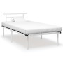 Estructura de cama de metal blanco 100x200 cm de vidaXL, Camas y somieres - Ref: Foro24-324824, Precio: 68,47 €, Descuento: %