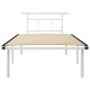 Estructura de cama de metal blanco 100x200 cm de vidaXL, Camas y somieres - Ref: Foro24-324824, Precio: 68,47 €, Descuento: %