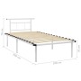 Estructura de cama de metal blanco 100x200 cm de vidaXL, Camas y somieres - Ref: Foro24-324824, Precio: 68,47 €, Descuento: %