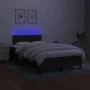 Box spring bed with LED mattress black fabric 120x200 cm by vidaXL, Beds and slatted bases - Ref: Foro24-3133143, Price: 381,...