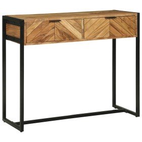 Mesa Consola Marrón 90 x 35 x 75 cm Madera de Acacia Sólida en Mesas auxiliares | Comprar online en Foru.es
