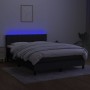 Cama box spring colchón y luces LED tela negro 140x200 cm de vidaXL, Camas y somieres - Ref: Foro24-3133159, Precio: 465,06 €...