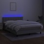 Cama box spring colchón y luces LED tela gris claro 140x200 cm de vidaXL, Camas y somieres - Ref: Foro24-3133157, Precio: 434...