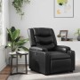 Sillón reclinable de cuero sintético negro en Sillones | Comprar online en Foru.es