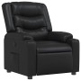 Sillón reclinable de cuero sintético negro en Sillones | Comprar online en Foru.es