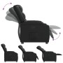 Sillón reclinable de cuero sintético negro en Sillones | Comprar online en Foru.es
