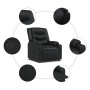 Sillón reclinable de cuero sintético negro en Sillones | Comprar online en Foru.es